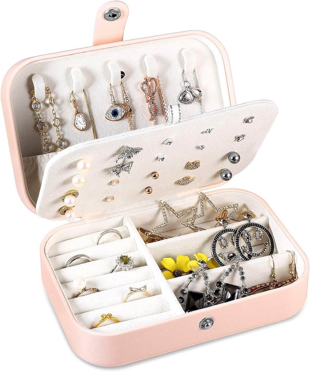 Sieradendoos – Compact Reisetui & Organizer voor Ringen, Kettingen en Oorbellen – Draagbare Sieradenbox