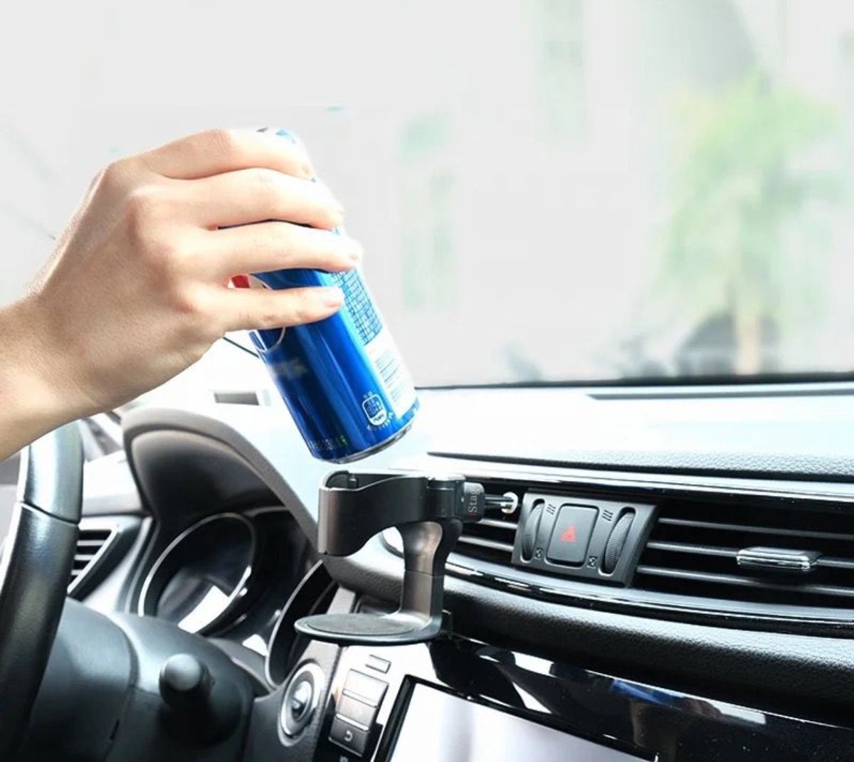 Universele Auto Bekerhouder Ventilatierooster Fles- & Blikjeshouder – Koffiehouder Zwart