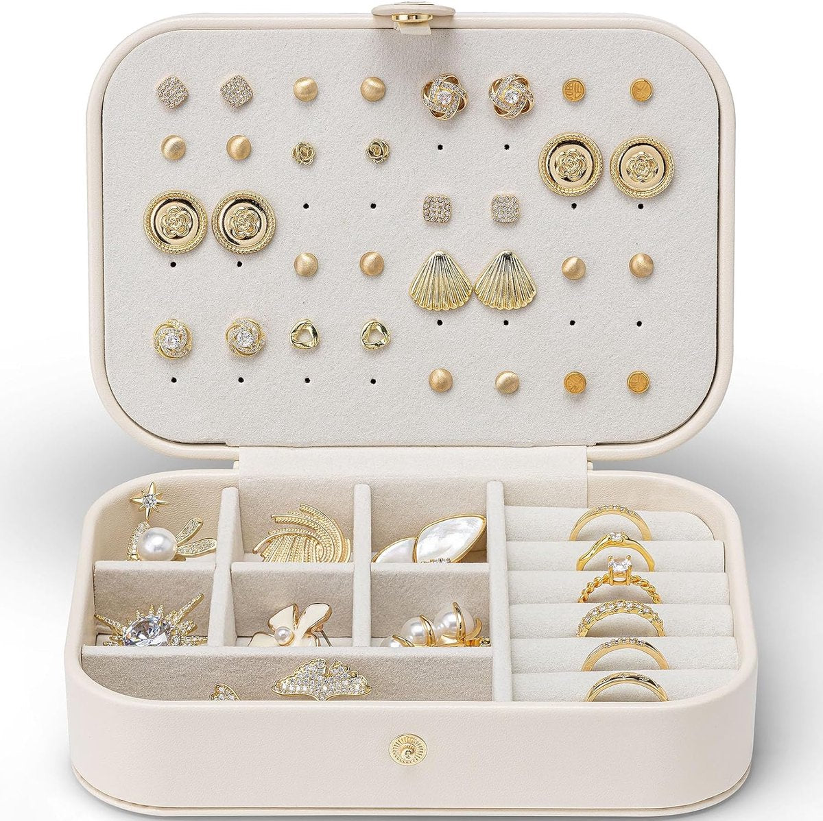 Sieradendoos – Compact Reisetui & Organizer voor Ringen, Kettingen en Oorbellen – Draagbare Sieradenbox