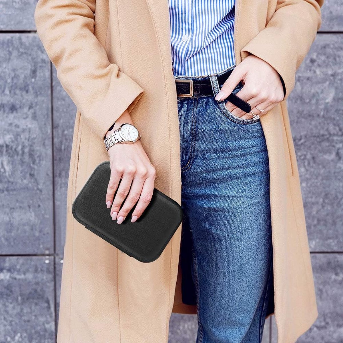 Compacte Sieradendoos – Reisetui & Organizer voor Ringen, Kettingen en Oorbellen – Draagbare Sieradenbox in Meerdere Kleuren