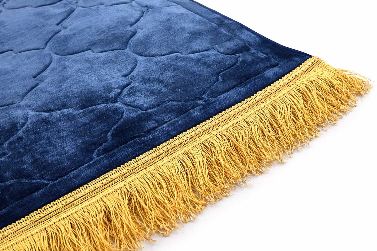 Islamitische Gebedsmat Blauw – Zacht & Comfortabel Antislip Gebedskleed (115×65 cm)