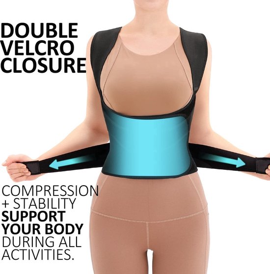 Postuur Corrector – Comfortabele en Verstelbare Houding Corrector tegen Rugklachten - Maat S/M/L