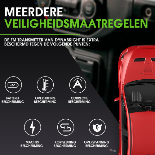 FM Bluetooth Transmitter V1 – USB-C Snellader - Handsfree -  Autolader – Carkit - MP3