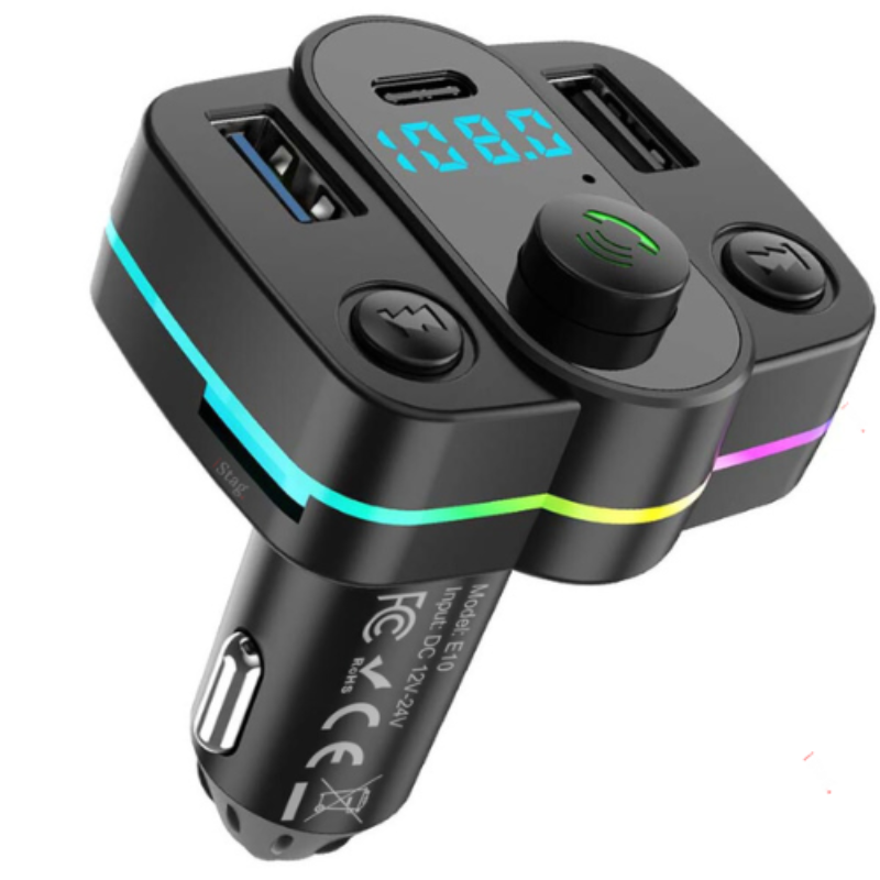 FM Bluetooth Transmitter V1 – USB-C Snellader - Handsfree -  Autolader – Carkit - MP3