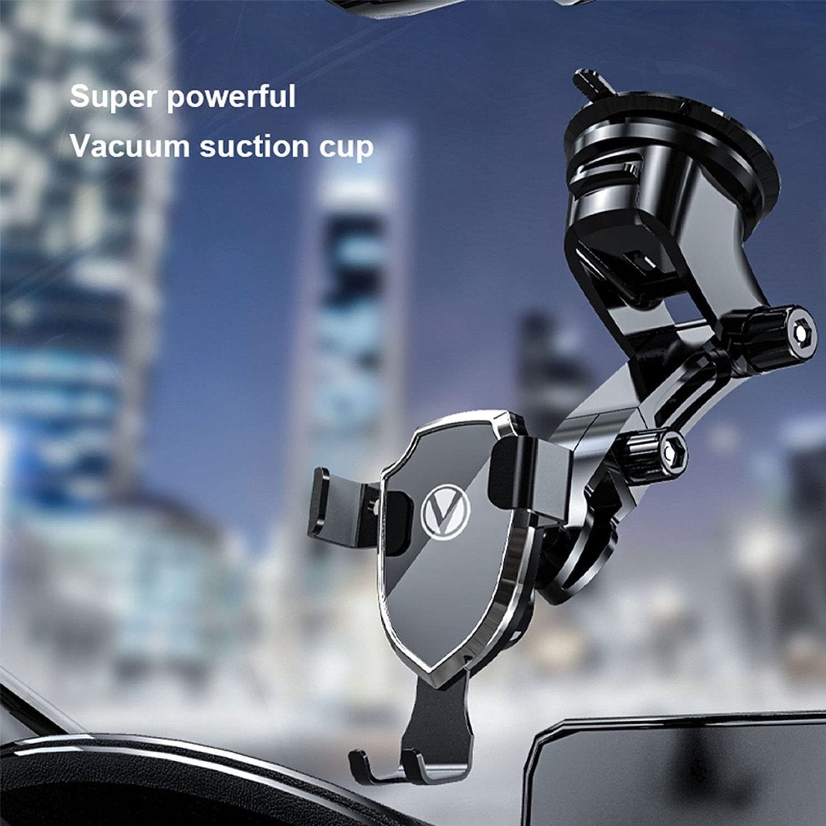 3-in-1 Telefoonhouder Auto – Met Sterke Zuignap voor Dashboard, Raam & Ventilatierooster