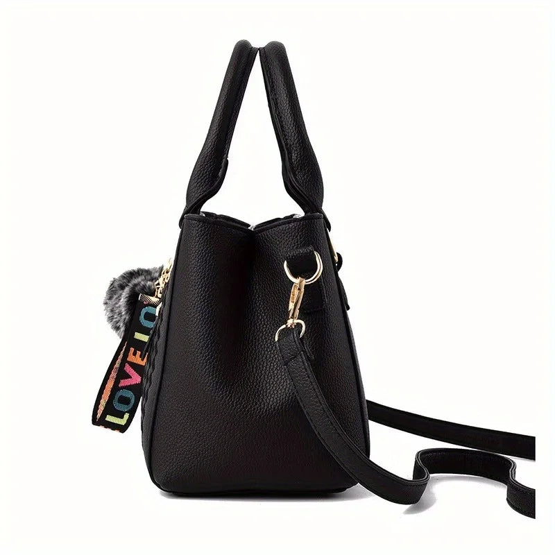 Stijlvolle Dames Schoudertas met Borduursel en Sleutelhanger – 2026 Trendy tas