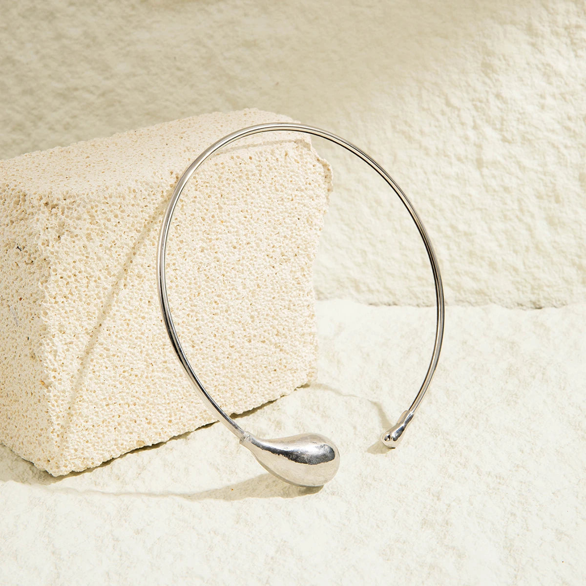 Choker Ketting – Goud/Zilver Waterdruppel Design