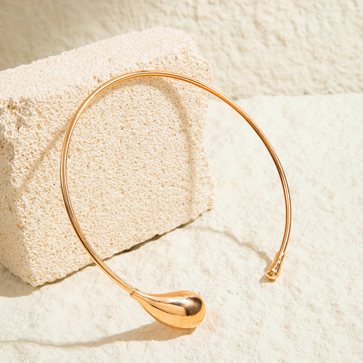 Choker Ketting – Goud/Zilver Waterdruppel Design