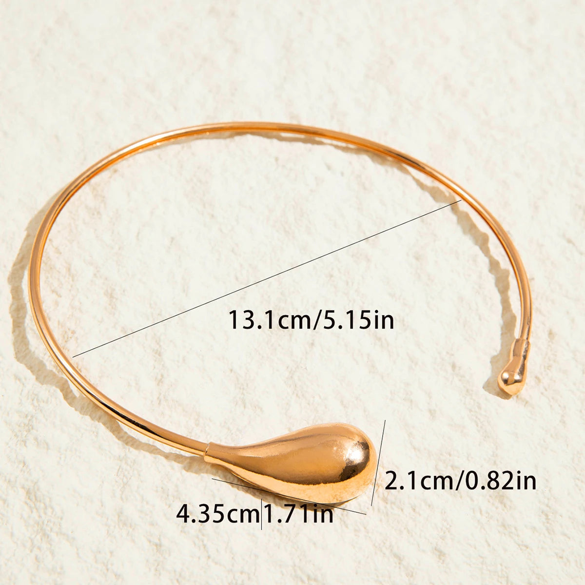 Choker Ketting – Goud/Zilver Waterdruppel Design
