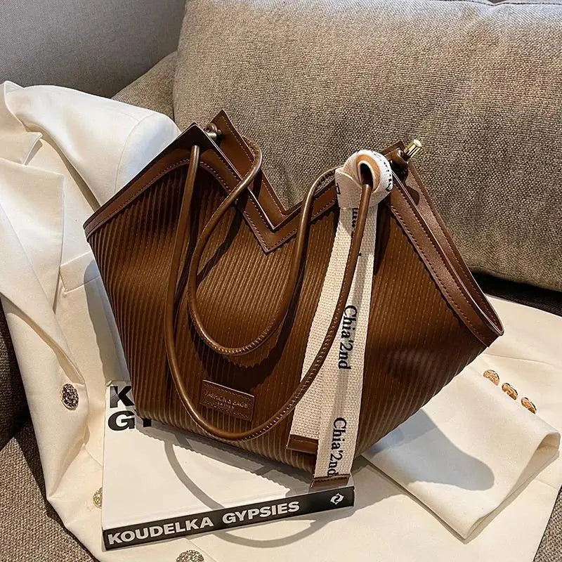 Koreaanse Stijl Grote Dames Tas – Canvas Schoudertas / Shopper