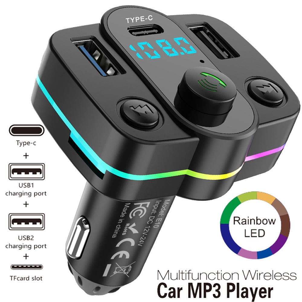 FM Bluetooth Transmitter V1 – USB-C Snellader - Handsfree -  Autolader – Carkit - MP3