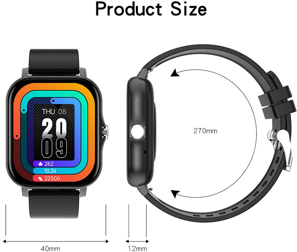 Smartwatch Dames – 1.83 inch Touchscreen – Mesh & Siliconen Band – Fitness Horloge met Hartslagmeter, Stappenteller en IP67 Waterdicht – paars