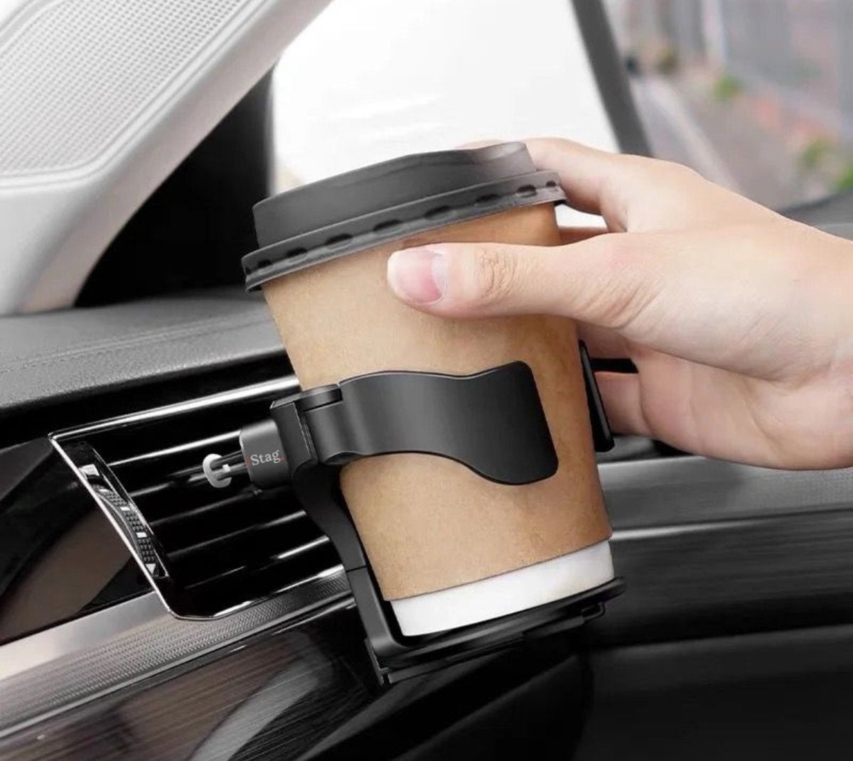 iStag® Universal Black Car Cup Holder | Can Holder Air Vent - Black