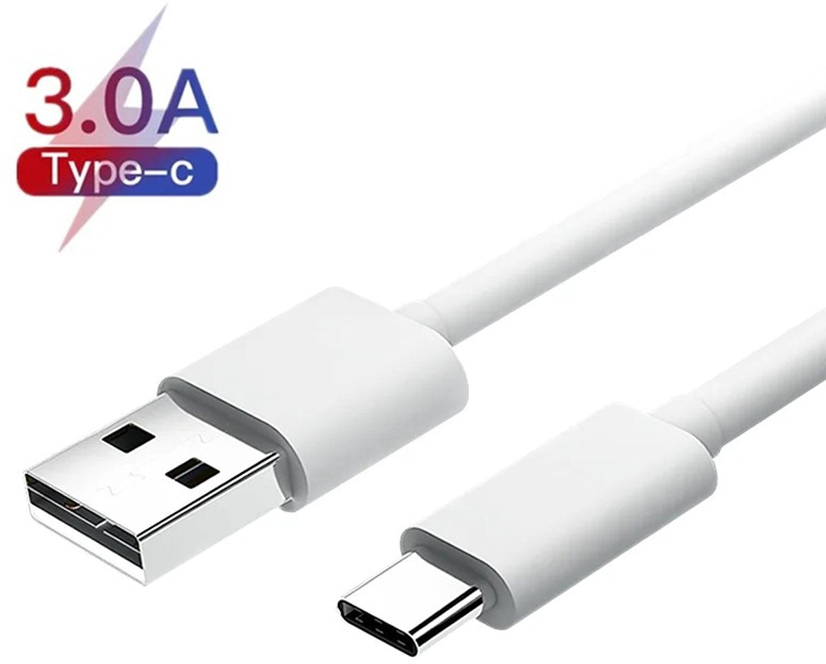 64W Origineel Snel Oplader - Snellader Android en Samsung - Inclusief Oplaadkabel USB-C + USB-A +1 Meter kabel