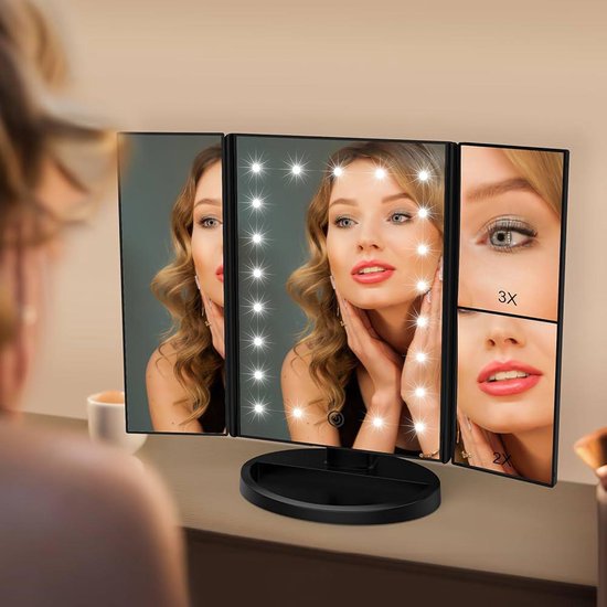 iStag LED make-up mirror with touch sensor with light - cosmetic mirror - Batteries USB 