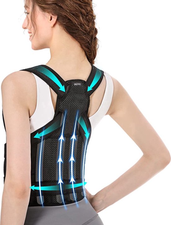 Postuur Corrector – Comfortabele en Verstelbare Houding Corrector tegen Rugklachten - Maat S/M/L