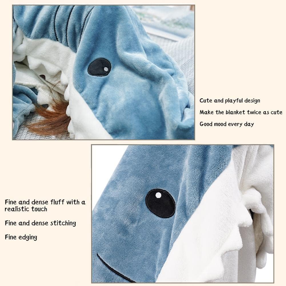 iStag® New Shark Blanket For Adults - Wearable Winter Warm Blanket - Hooded - Sleepover Sleeping Bag 