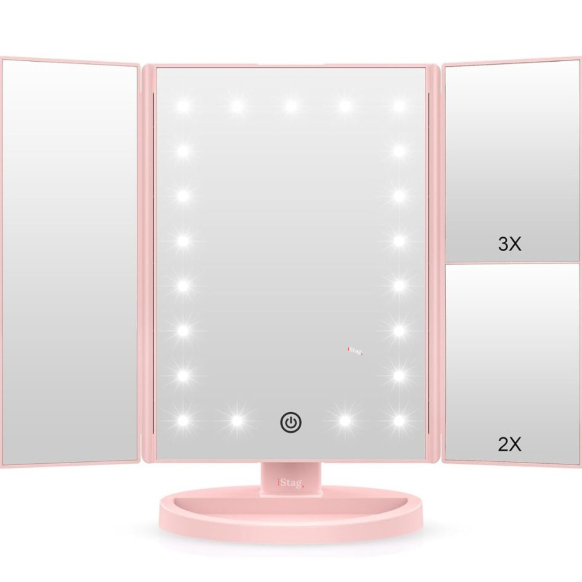 iStag LED-Schminkspiegel mit Touch-Sensor mit Beleuchtung – Kosmetikspiegel – Batterien USB