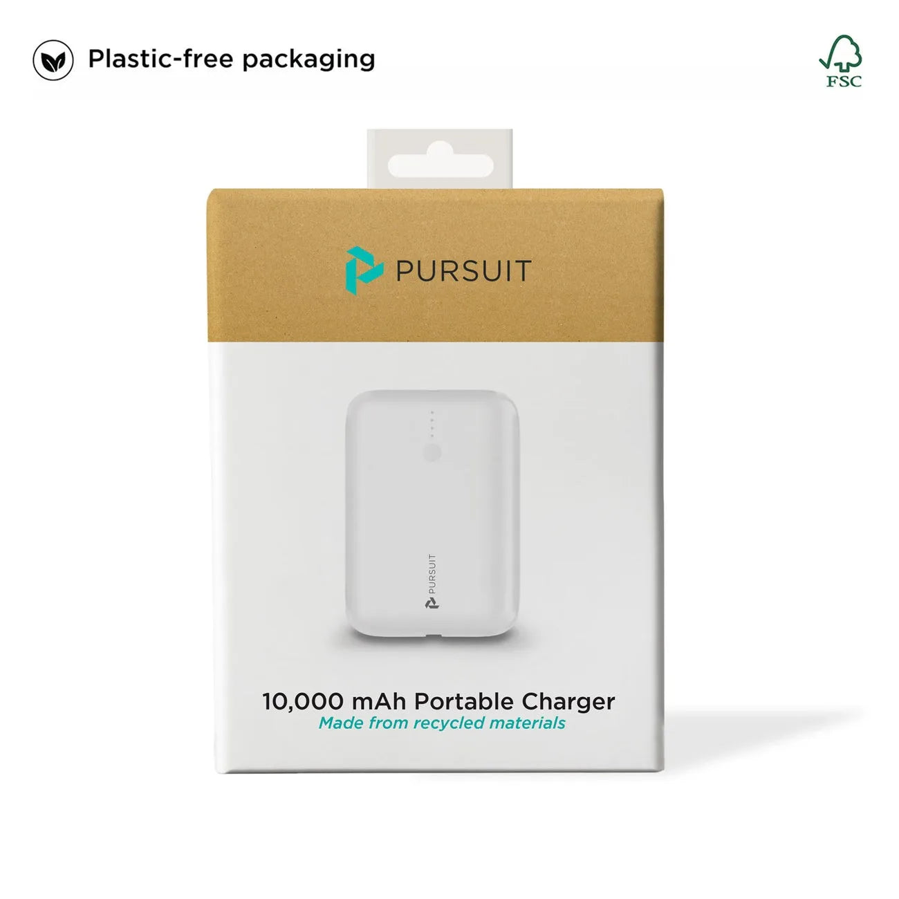 Portable charger made from recycled plastic