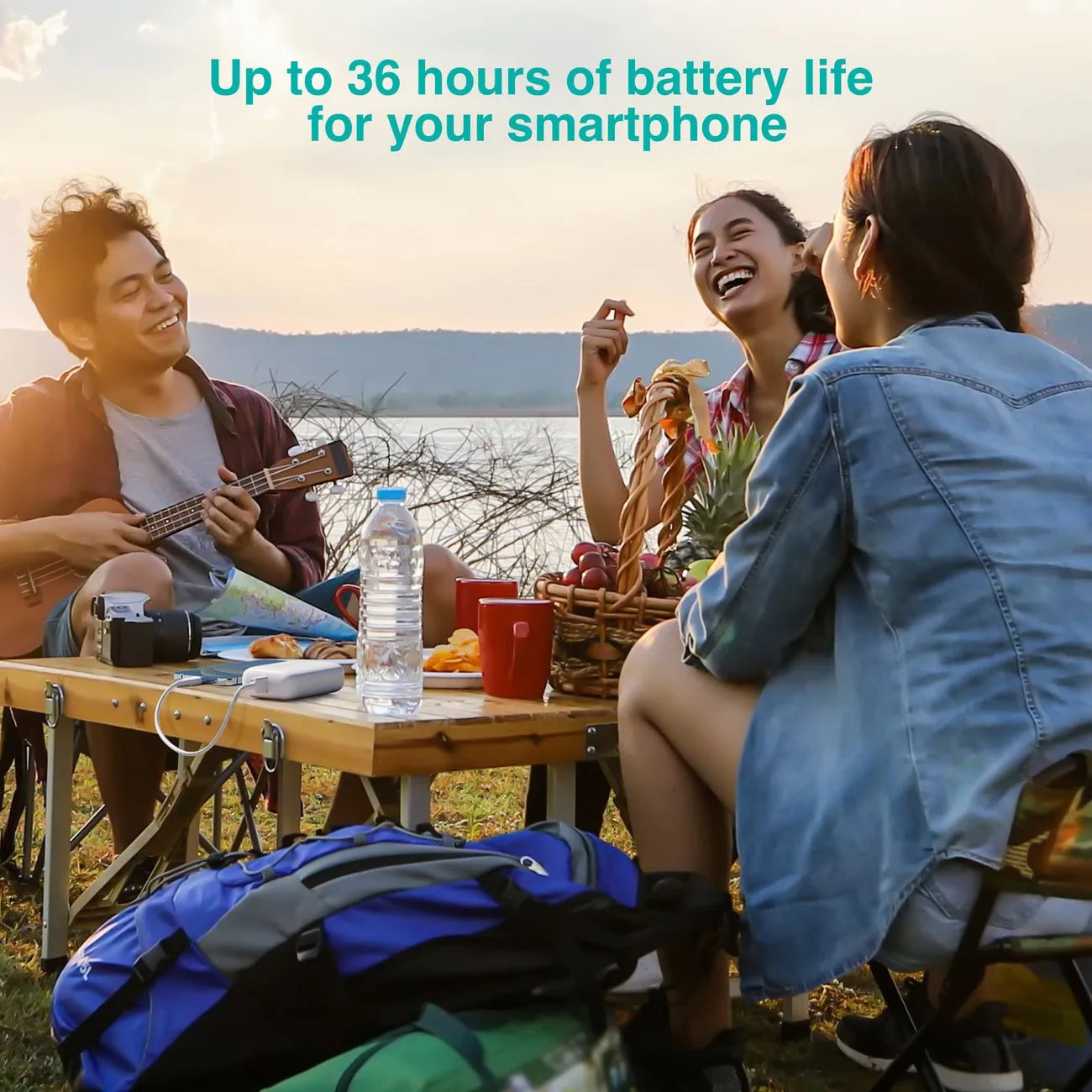 Portable charger made from recycled plastic