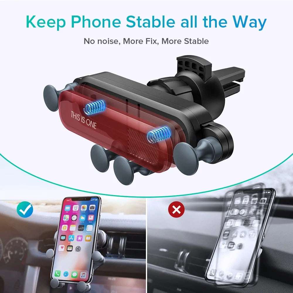 Car Phone Holder | Universal | Gravity | Ventilation | Air Vent | Phone Holder