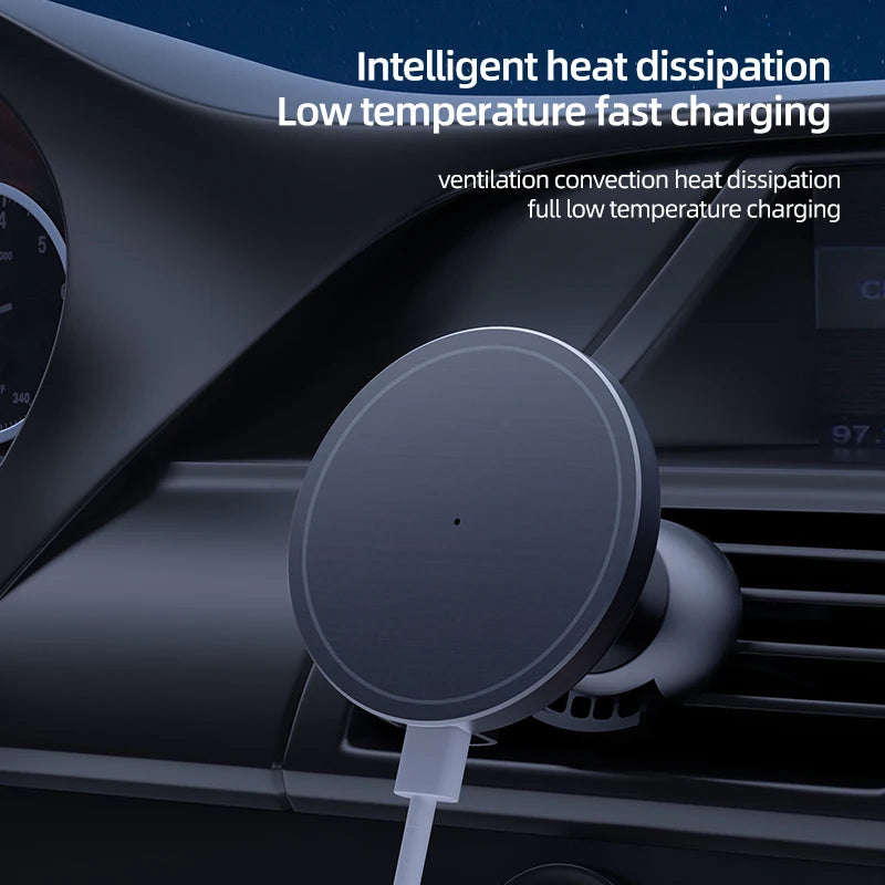 30W Magnetic Car Wireless Charger Suitable for iPhone 12 13 14 15 Pro Max Mini Air Vent Car Phone Holder Stand Fast Car Charging