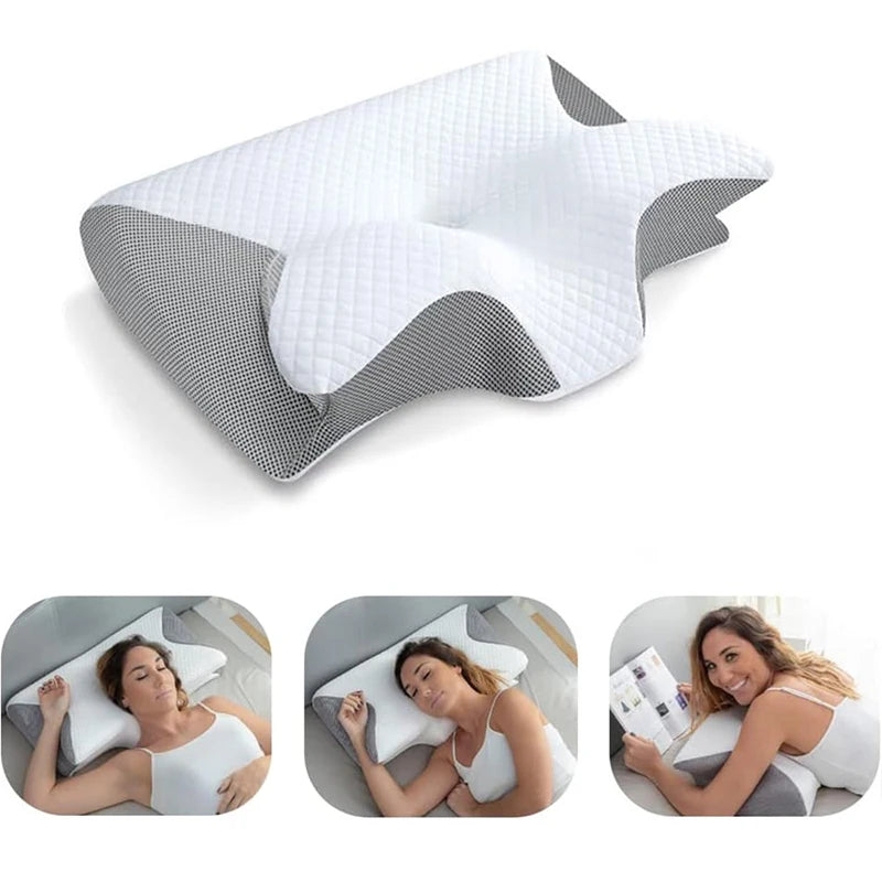 iStag® Orthopedic Neck Pain Pillow - 2 In 1 Ergonomic Contour Orthopedic Pillow - For Neck Pain, Contoured Support Pillows, Neck Pillow