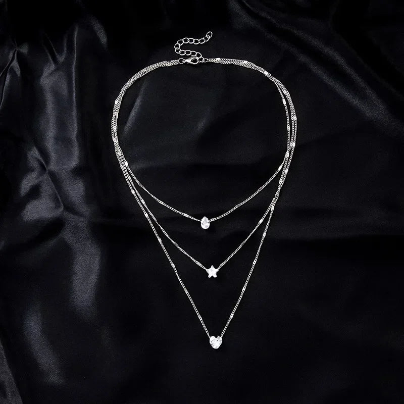 2024 neue frauen Perle Halskette Kpop Gold Farbe Perlen Anhänger Halsketten Goth Doppel Schicht Kette Choker für Frauen Mode schmuck