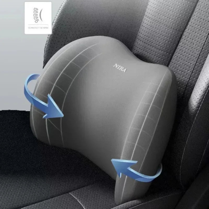 iStag® Memory Foam Auto-Kopfstützen- und Lordosenstützkissen, Auto-Kopfstütze/Lendenwirbelstütze – Nackenkissen fürs Auto – Fahrersitz – Rückenlehne