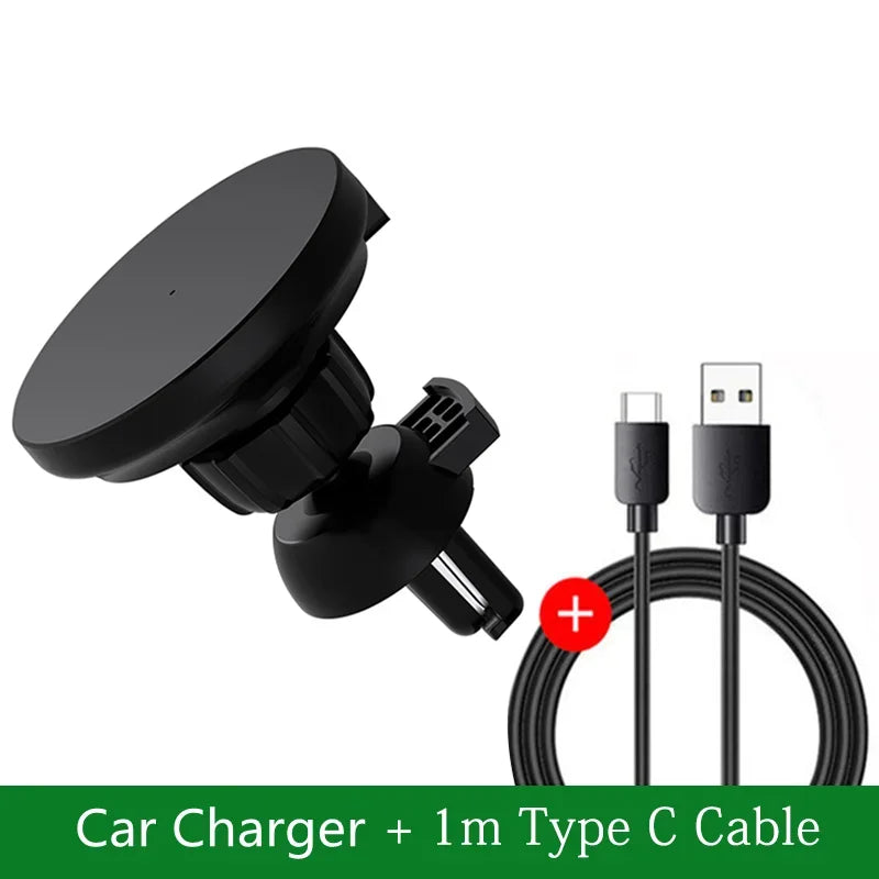 30W Magnetic Car Wireless Charger Suitable for iPhone 12 13 14 15 Pro Max Mini Air Vent Car Phone Holder Stand Fast Car Charging