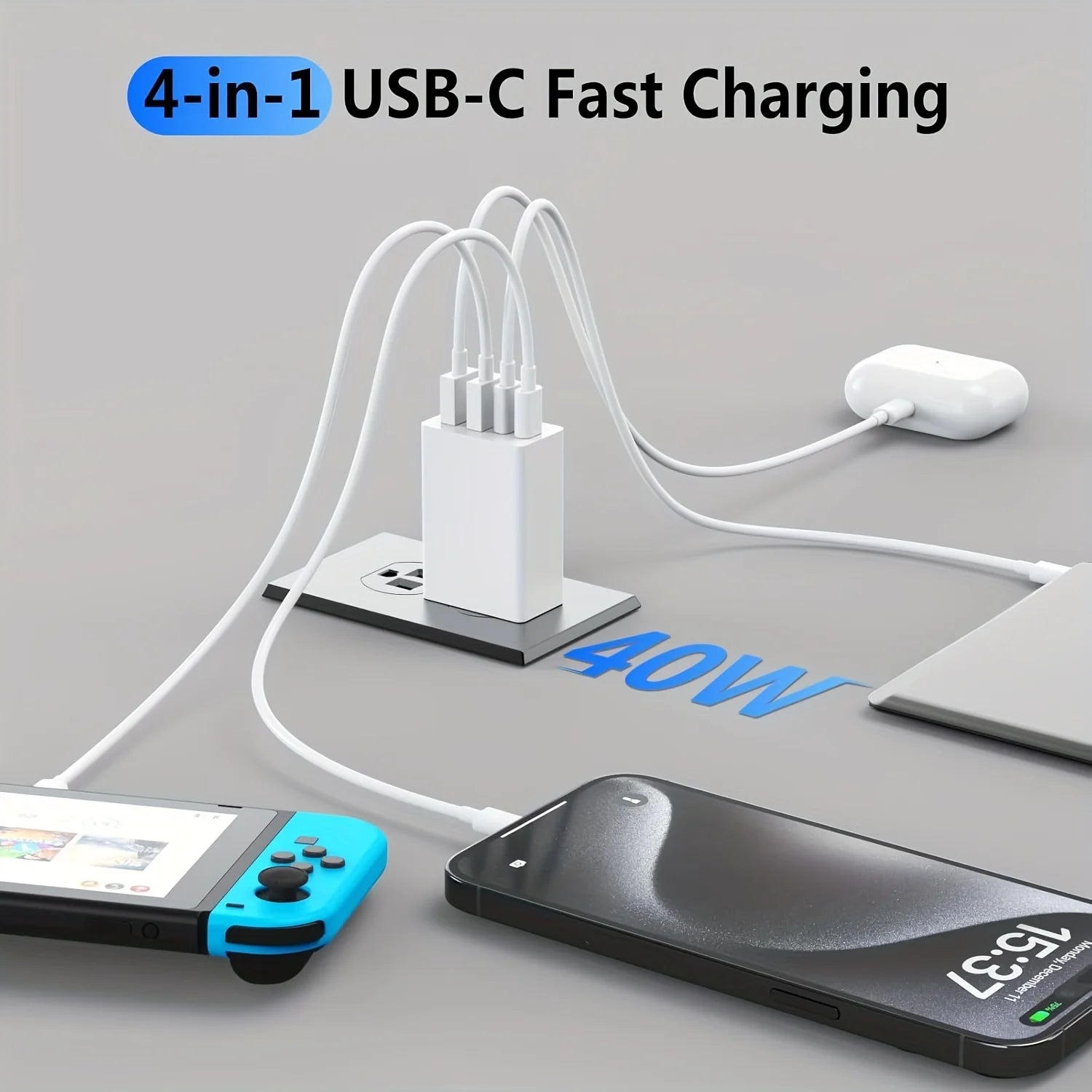 4-Port iPhone Charging Block