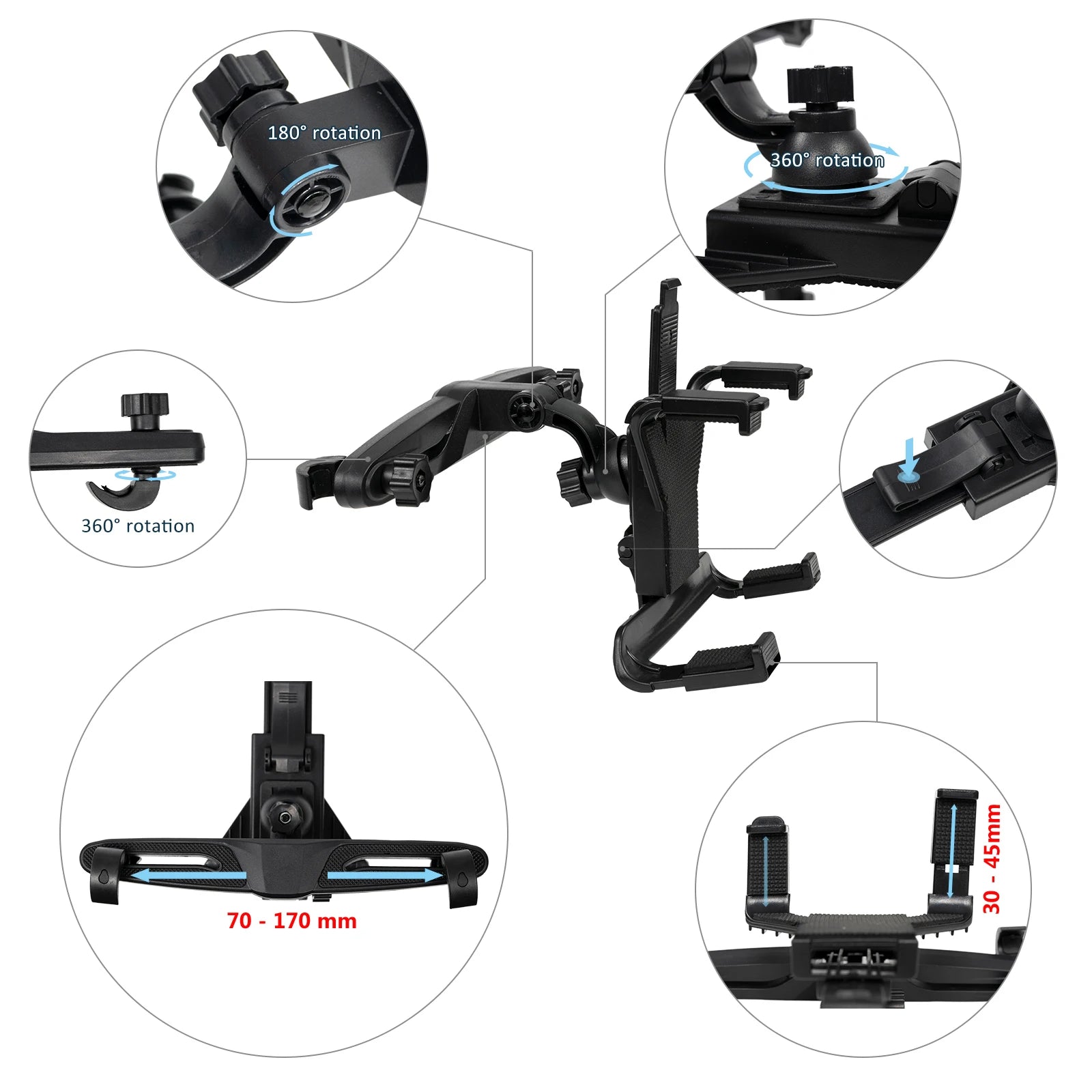 Universal Tablet Headrest Mount