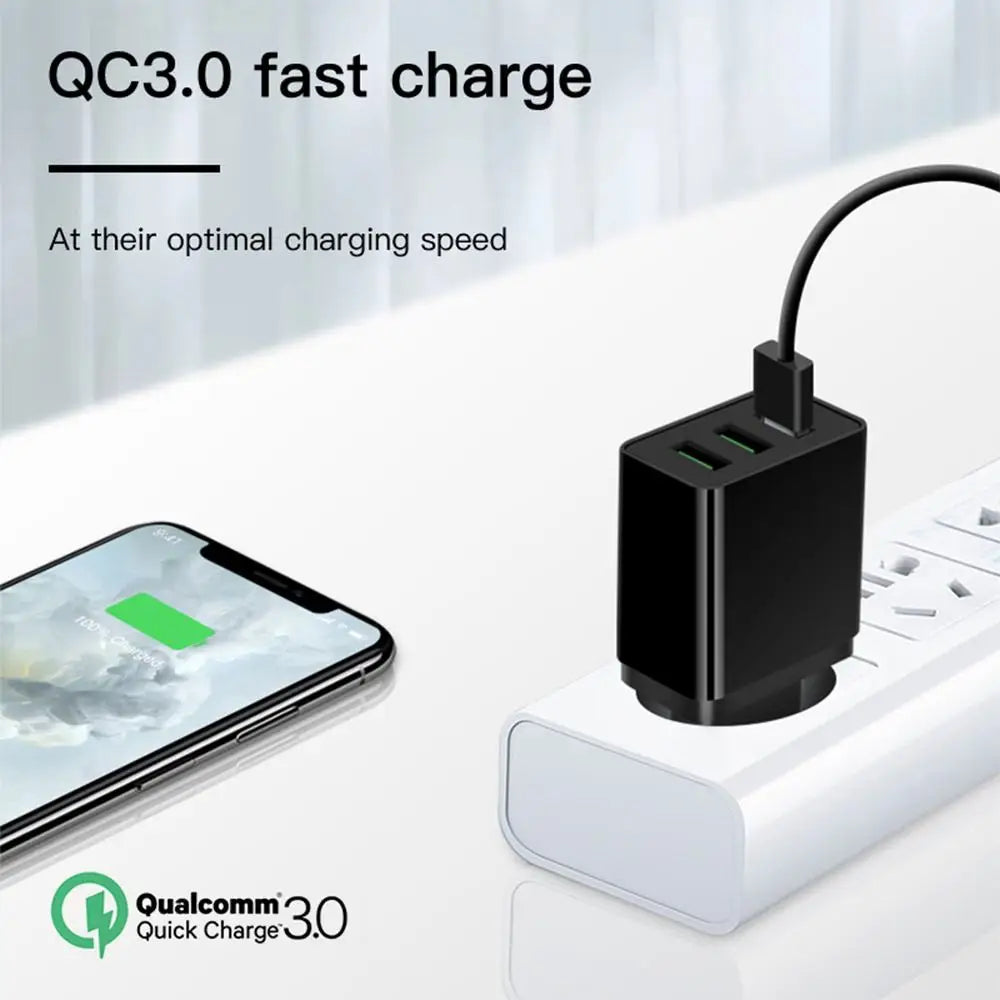 Eonline Quick Charge 3.0 18W QC 3.0 4.0 Fast Charger USB Mobile Phone Charger Type-c USB Charging Cable