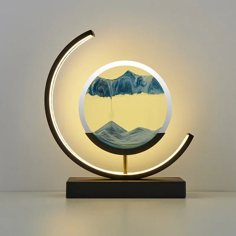 iStag® 3D Moving Sand Art Lamp - 28cm - Sand Art In Glass - Hourglass - Sand Art - Living Room Decoration - Bedroom Night Light