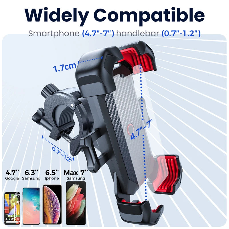 Universal bicycle phone holder