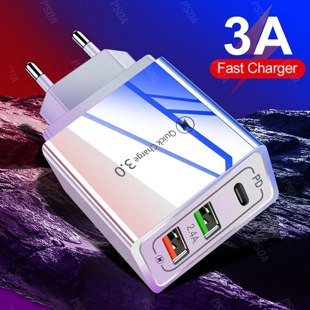 3D Avatar Cartoon DIY USB Charger Quick Charge PD3.0 Fast Charger For iPhone 14 Pro Max X 45W Quick Charge 3.0 FCP SCP