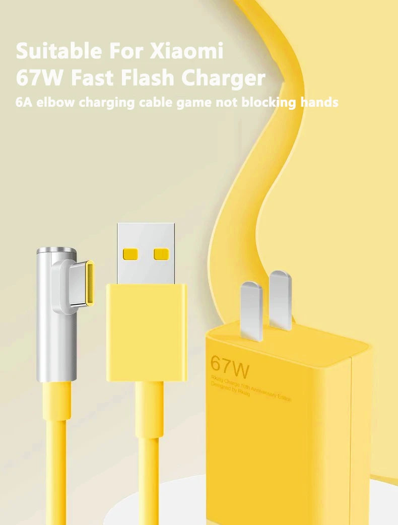 Original 67W 6A USB Super Fast Charging Charger Adapter For Xiaomi Mi 12 11 Type C Cable POCO X5 X4 Pro Redmi Note 10 11 Charge