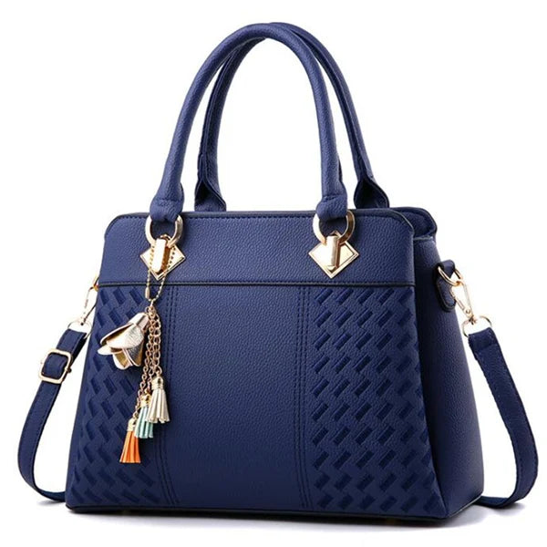 Luxe Dames Handtas – Crossbody & Schoudertas met Kwastje – Geborduurde Tote met Grote Capaciteit