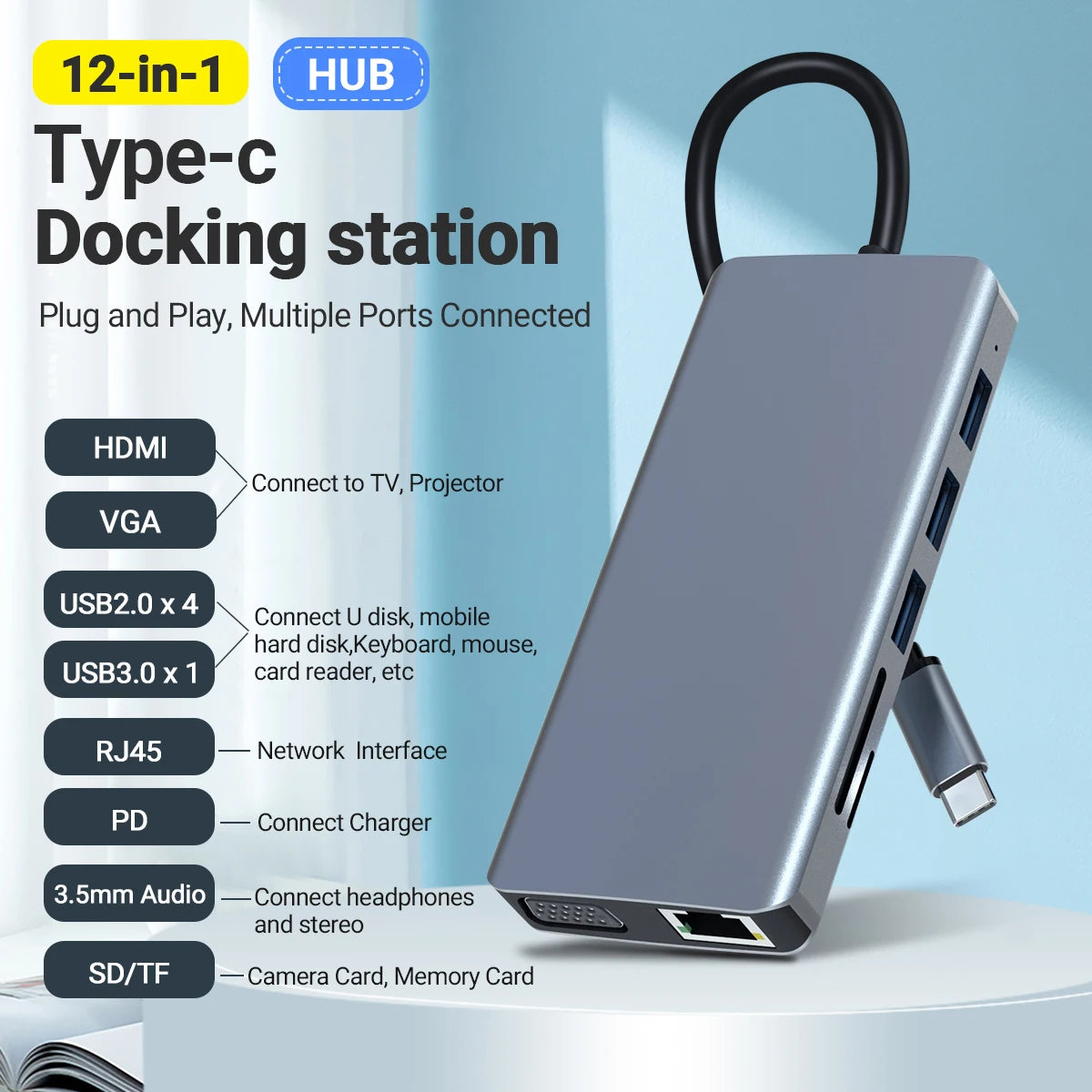 Dockingstation voor twee monitoren