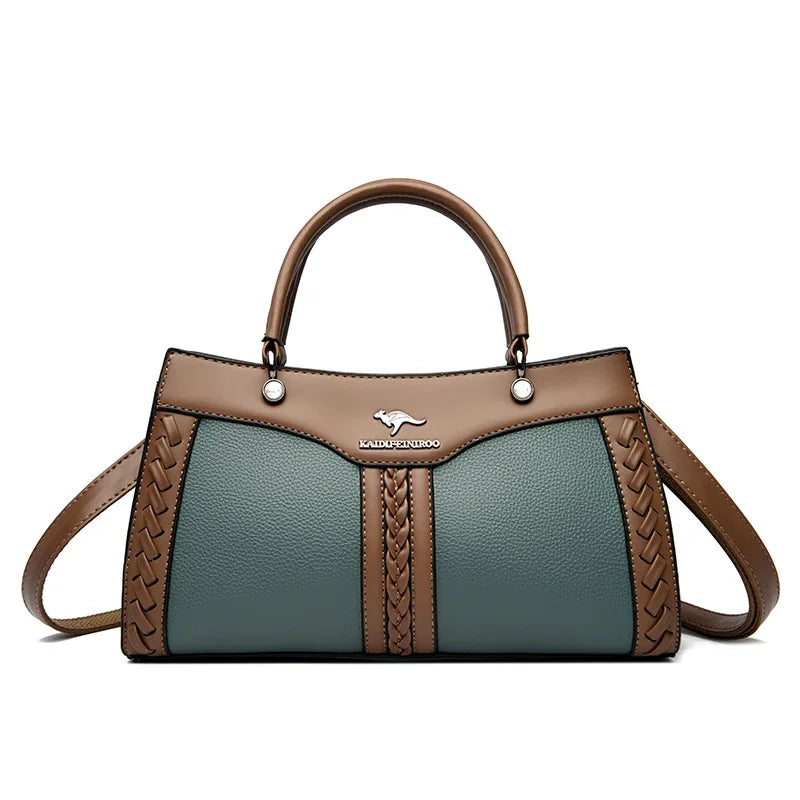 Luxe Designer Dameshandtas – Gelaagde Schoudertas & Crossbody van Zacht Leer (2025 Trend)