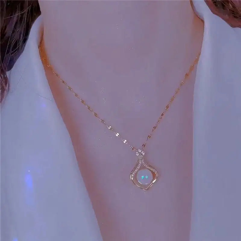 Neue Perlen Damen Halskette Kpop Perlen Choker Halskette Gold Farbe Goth Chocker Schmuck Am Hals Anhänger 2022 Kragen für Mädchen