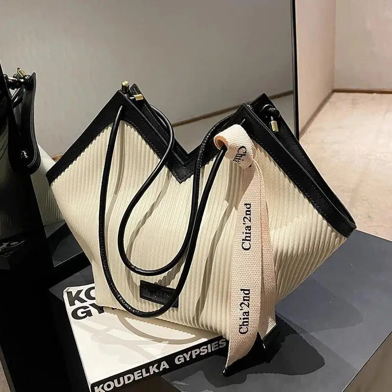 Koreaanse Stijl Grote Dames Tas – Canvas Schoudertas / Shopper