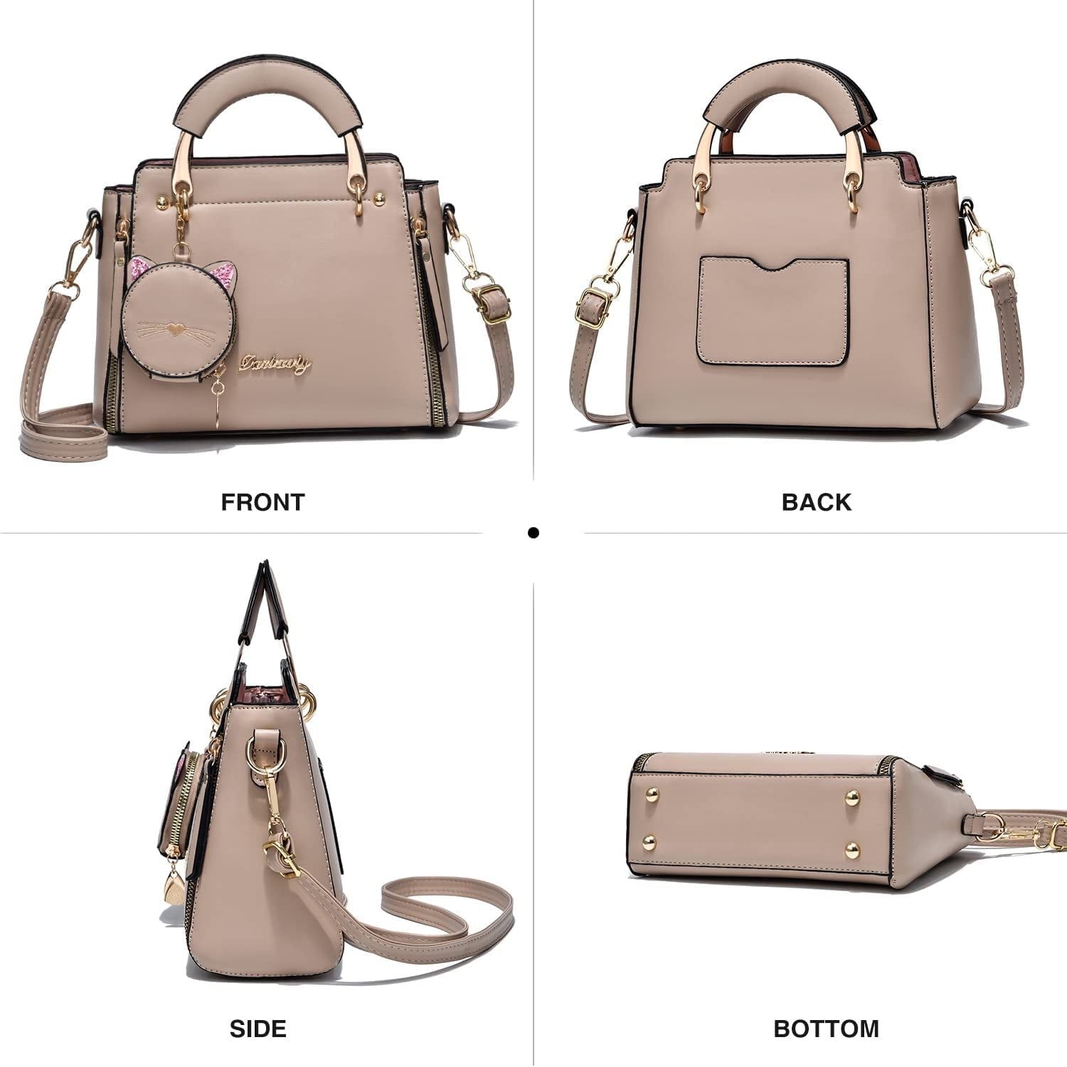 Women's Handbag with Zipper - Cute Crossbody Handbag - Fashion 2024 Shoulder Bag