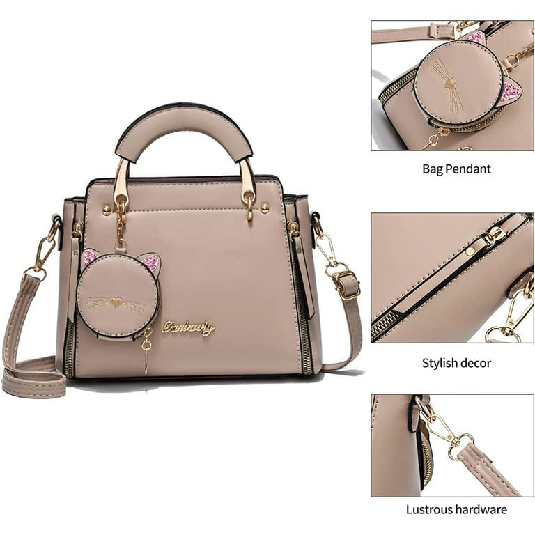 Women's Handbag with Zipper - Cute Crossbody Handbag - Fashion 2024 Shoulder Bag