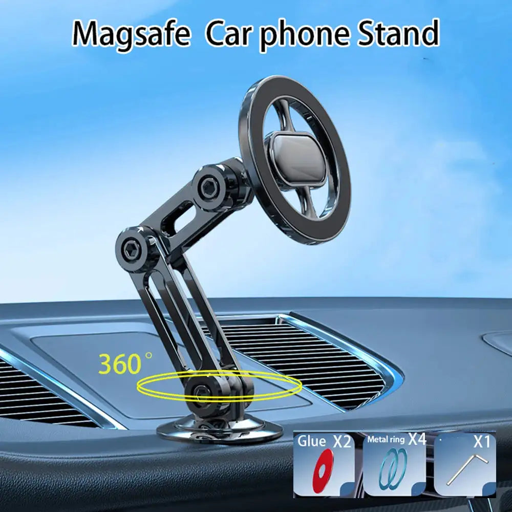 iStag Easyfold - Phone Holder for iPhone with MagSafe - Magnetic Adjustable Phone Holder - 360° Rotatable - Universal