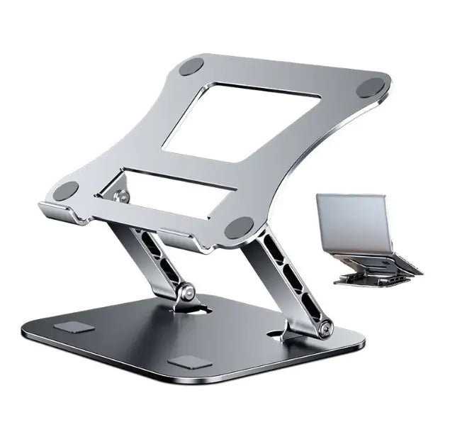 Adjustable Laptop Stand with Cooling Fan, Aluminum Multi-angle Computer Holder for Desk, Portable Notebook Metal Holder 2 Cooling Fans