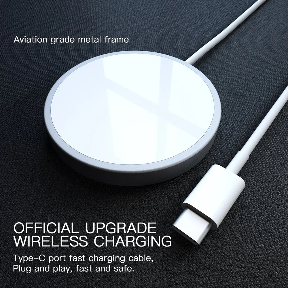 iStag® Magnetisches kabelloses Ladegerät 15 W Qi2-zertifiziert – 15 W USB C – Magnetisches kabelloses Laden