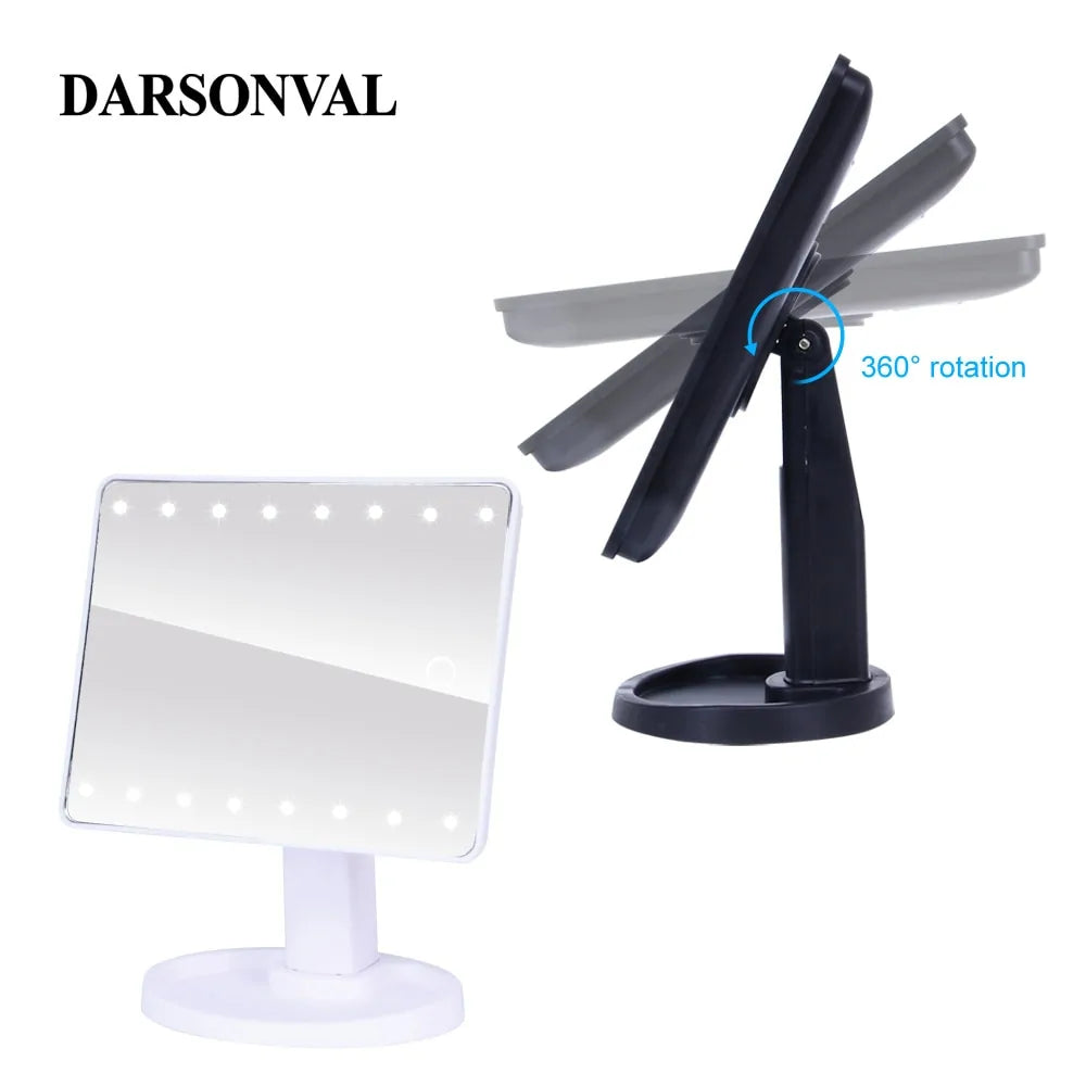 Make-up Mirror with LED lighting - Ring Tray - 16 Light Points